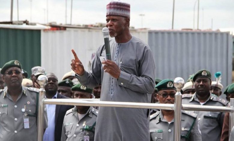 Ahmed Alli addressing officers of the Nigeria Customs Service