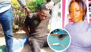 Moses Oko in black t-shirt and hands tied aback