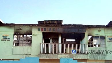 The charred remains of Noble School, Kano State